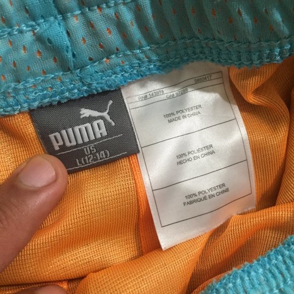 Blue & Orange Puma Shorts - Picture 9 of 9
